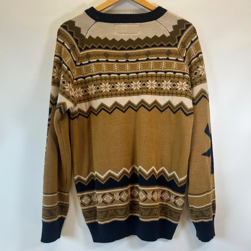 Dutch Bros Men’s Unisex‎ Medium Nordic Fair Aisle Holiday Sweater Limited Ed